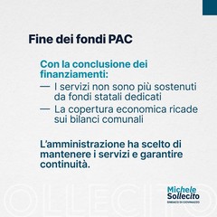 Il sunto in quadri proposto dal Sindaco