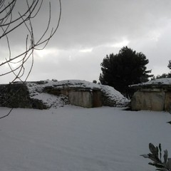 Il Dolmen di San Silvestro innevato