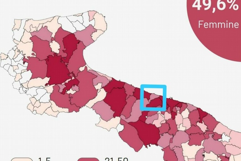 La mappa pugliese dei contagi