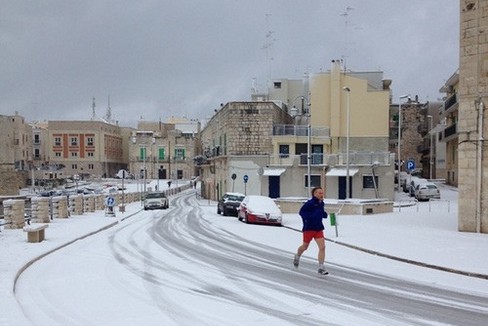 La neve a Giovinazzo