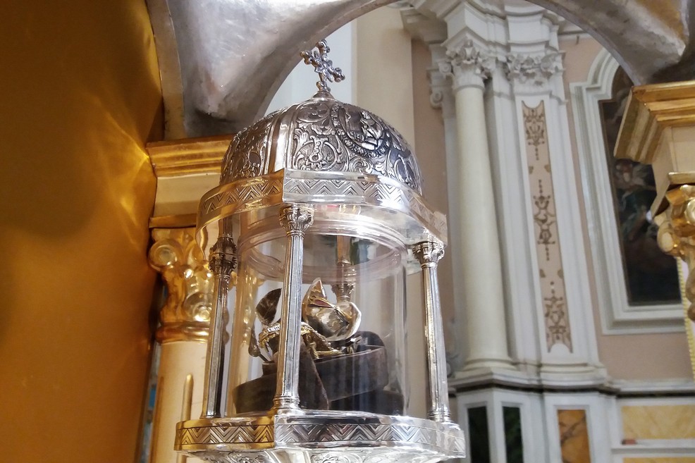 Le reliquie di Santa Rita nella parrocchia San Domenico. <span>Foto Gianluca Battista</span>