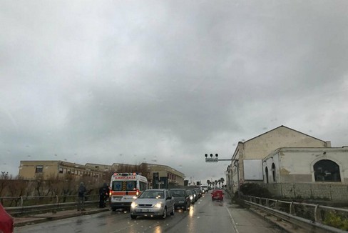L'incidente stradale avvenuto sulla ex strada statale 16 Adriatica