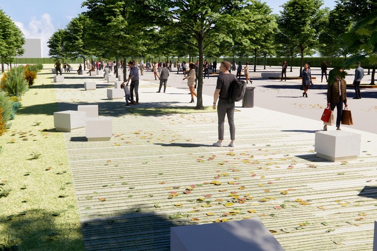 Rendering nuova area mercatale