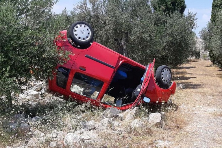 L'incidente stradale avvenuto sulla strada provinciale 107