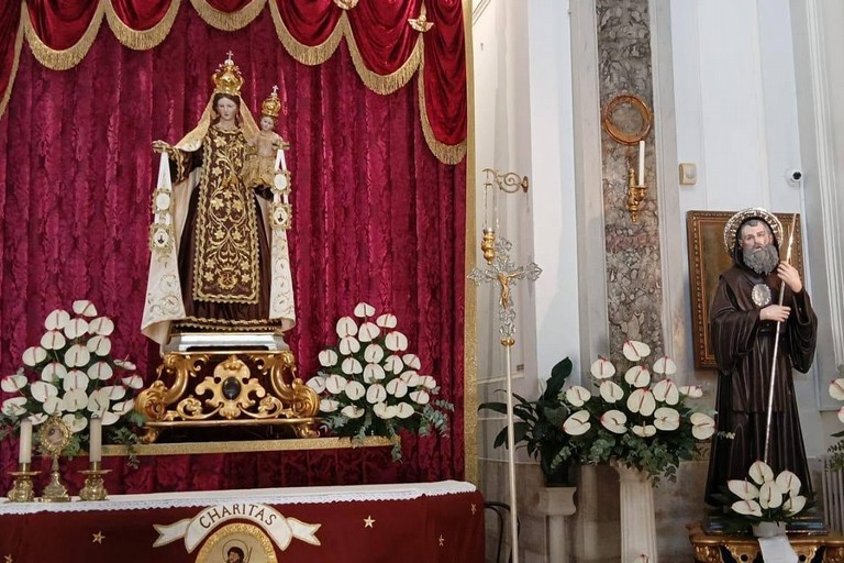 Madonna del Carmelo - chiesa San Giovanni Battista. <span>Foto Arciconfraternita Maria SS del Carmine </span>