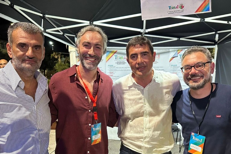 Decaro, Politi, Fratoianni e Depalo. <span>Foto Sinistra Italiana Giovinazzo </span>