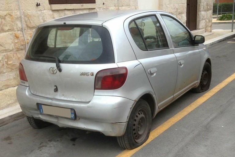 La Toyota Yaris del comandante Rosario Paesano