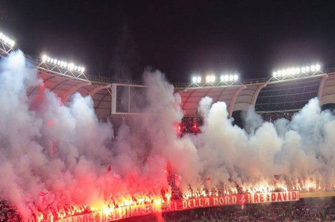 La curva Nord di Bari