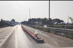 Ciclovia Giovinazzo-Molfetta, abbattuto un altro palo della segnaletica verticale
