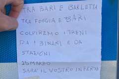 Allarme bomba a Trani, allerta per i treni tra Barletta e Bari