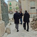 Cantiere piazza Costantinopoli, sopralluogo del sindaco e del vicensindaco