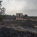 Bruciano i campi attorno alla chiesa di San Pietro Pago