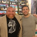 Il pilota motociclistico Michel Fabrizio all'Osteria Scvnazz