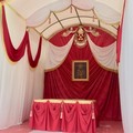 Il palco e l'addobbo per San Nicola preparati da Saverio Amorisco