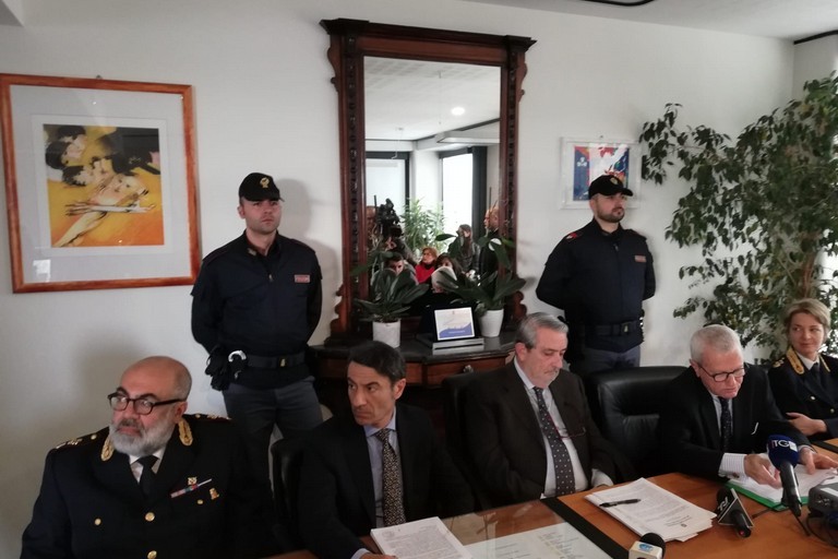 La conferenza stampa dell'arresto di Ignazio Piumelli