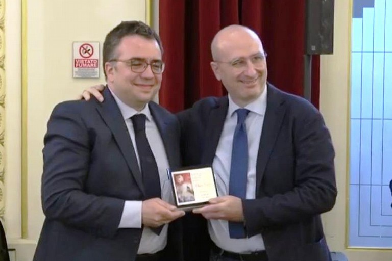 Filippo Luigi Fasano alla premiazione