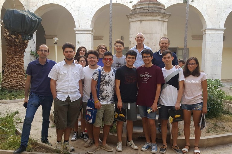 Il gruppo di studenti alla Cittadella