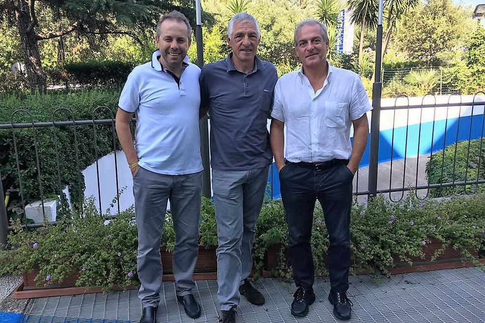 Francesco Moser con Tommaso Depalma ed Elio Sannicadro