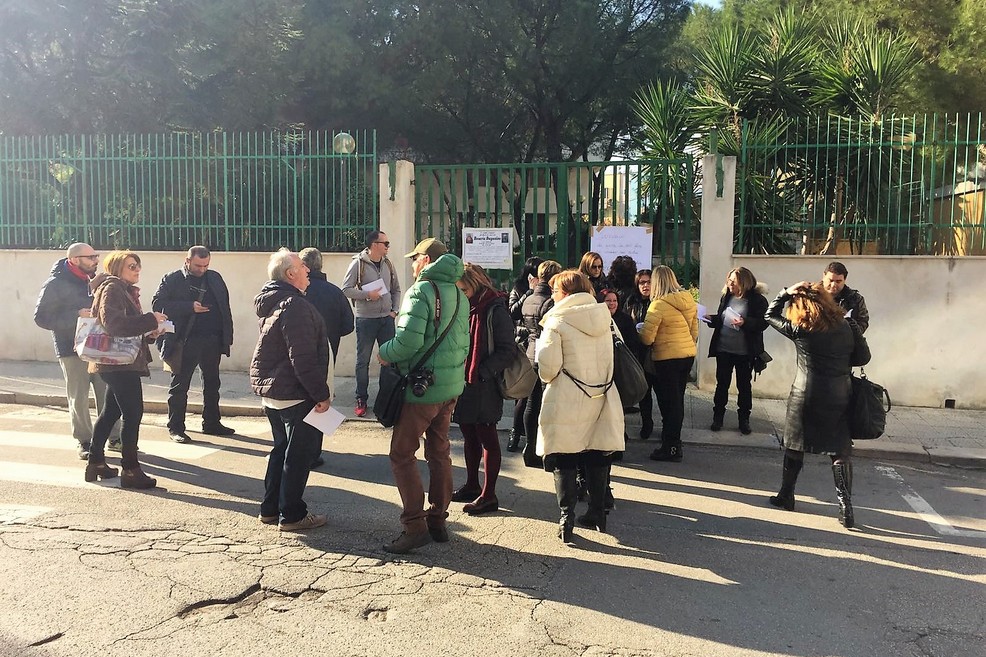 Il sit-in di protesta