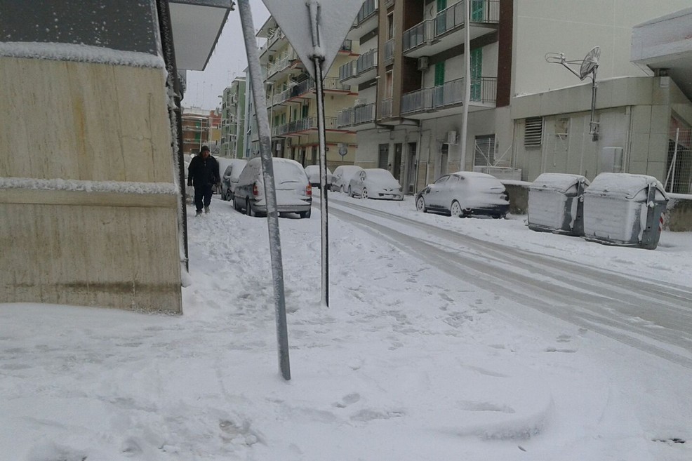 Neve a Giovinazzo. <span>Foto Giuseppe Dalbis</span>