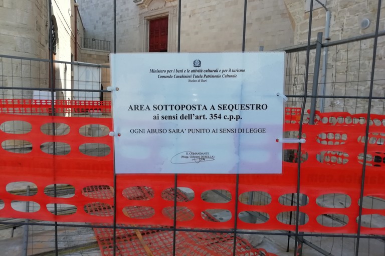 L'area archeologica sequestrata dai Carabinieri