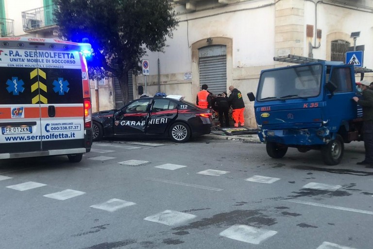 L'incidente stradale avvenuto in piazza Sant'Agostino