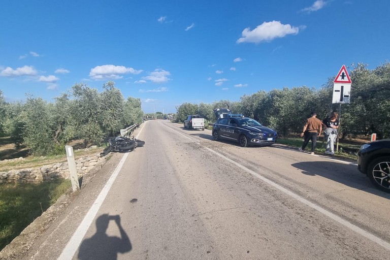 L'incidente stradale avvenuto sulla strada provinciale 107
