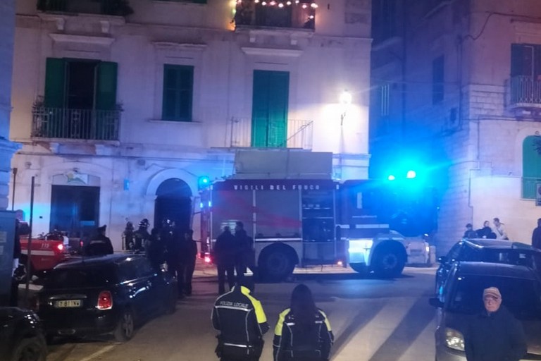 L'intervento dei Vigili del Fuoco