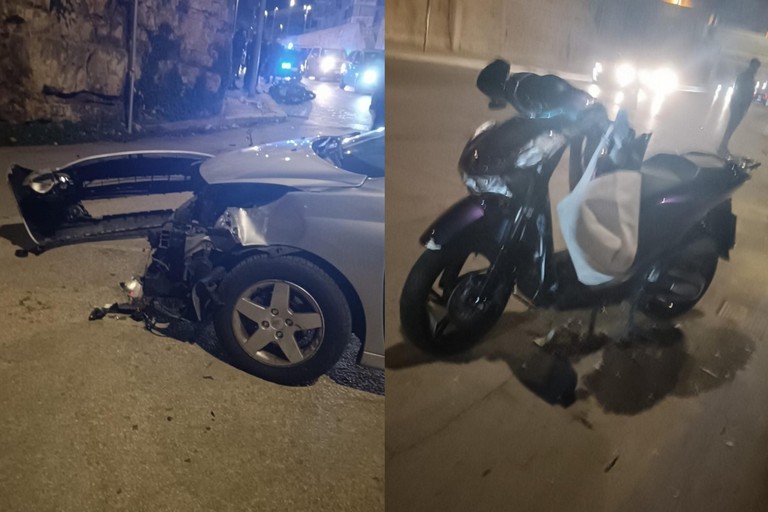 L'incidente stradale avvenuto in via Terlizzi