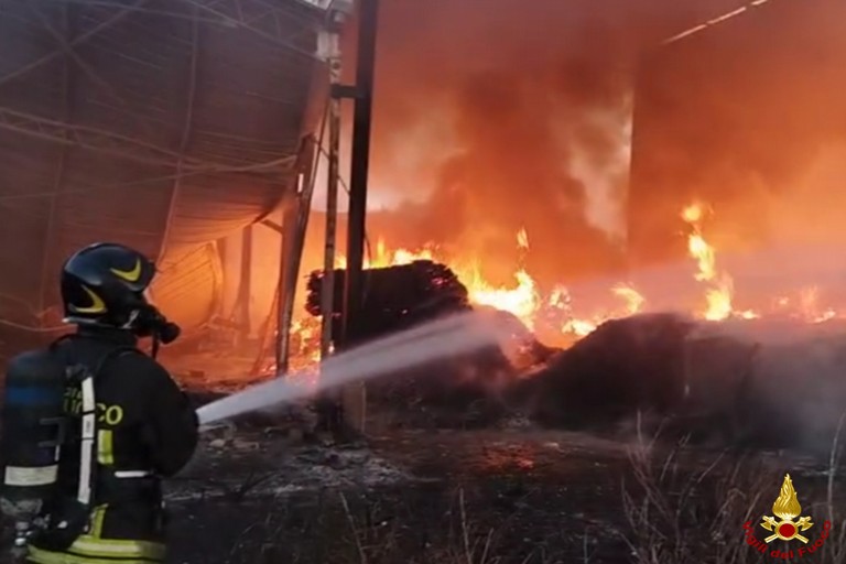 L'intervento dei Vigili del Fuoco