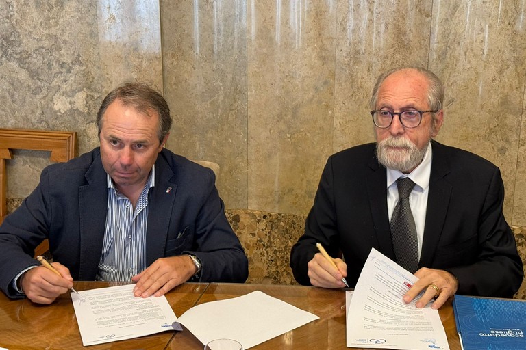 Protocollo Aqp-Federciclismo. <span>Foto Ufficio stampa Federciclismo</span>