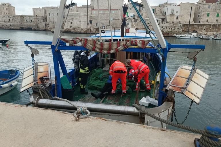 L'esercitazione avvenuta venerdì mattina in cala Porto