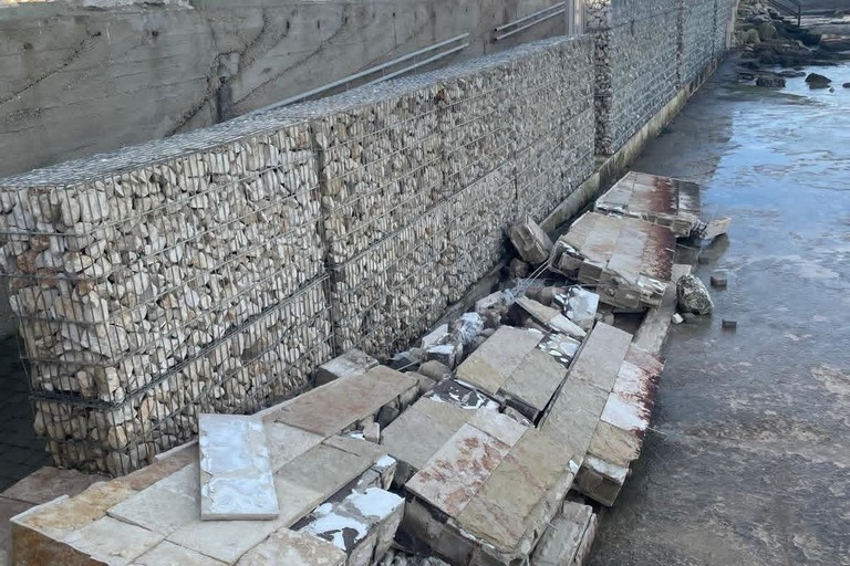 Rampa danneggiata. <span>Foto Comune di Giovinazzo</span>