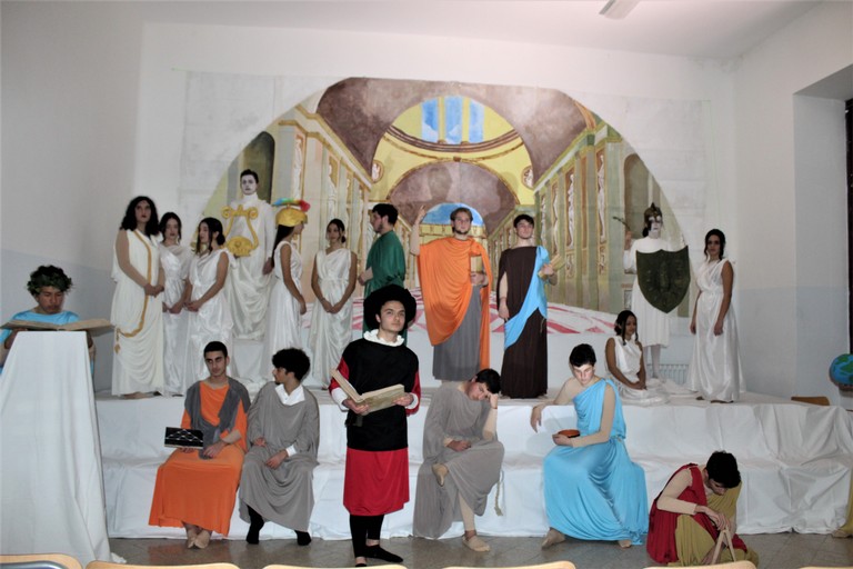 Tableau Vivant: La scuola di Atene. <span>Foto Gianluca Battista</span>