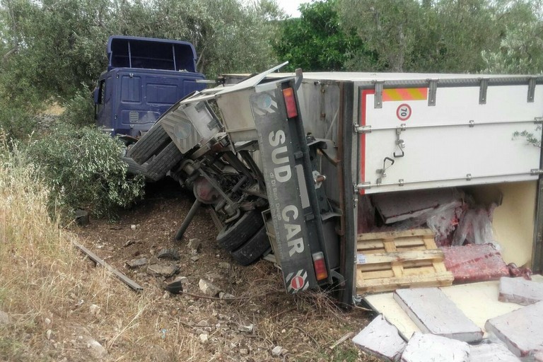 L'incidente stradale avvenuto sulla strada provinciale 107