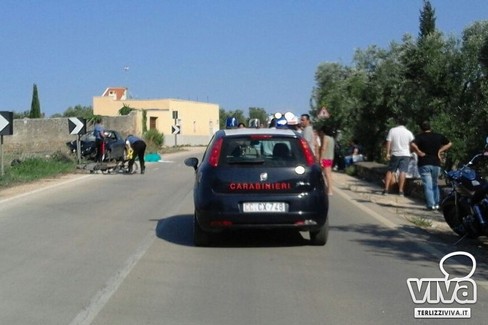 L'incidente avvenuto sulla strada provinciale 107