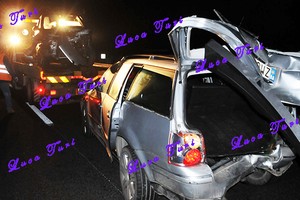 L'incidente lungo la strada statale 16 bis. <span>Foto Agenzia Luca Turi</span>