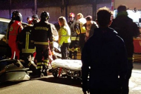 L'incidente lungo la ex strada statale 16 Adriatica