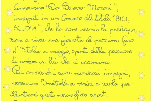 La letterina dei bimbi al Sindaco. <span>Foto Comune di Giovinazzo</span>