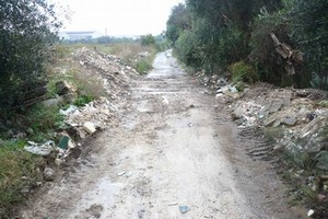 Liberata dai rifiuti la strada di lama Castello