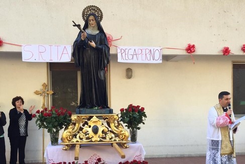 La statua di Santa Rita alla Casa di riposo. <span>Foto Nicola Turturro</span>