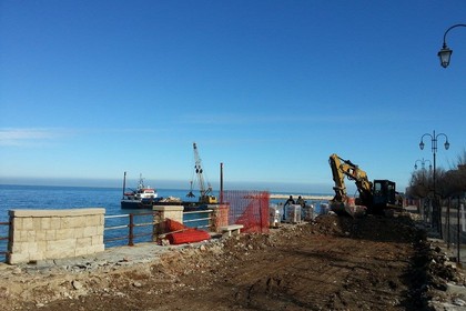 I lavori sul Lungomare Marina Italiana. <span>Foto Comune di Giovinazzo</span>