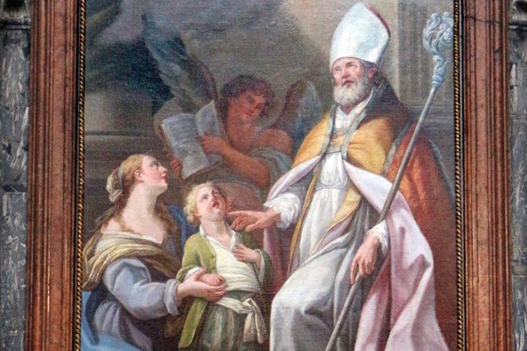 Giovanni Odazzi - San Biagio risana il figlio della vedova